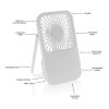 Ventilateur de bureau en plastique recyclé RCS Aervina blanc | sans marquage | non disponible | non disponible