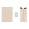 Set de 6 crayons de couleur avec carnet GRS Infinity Micki Blanc | sans marquage