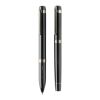 Coffret de stylos en acier recyclé Swiss Peak OSLO noir