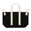 Sac de plage BEAU AWARE™ en toile recyclée 400 g/m², avec po noir | sans marquage | non disponible | non disponible | non disponible