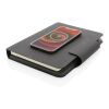 Carnet de notes A5 avec chargeur magnétique 10 W Artic noir | sans marquage | non disponible | non disponible