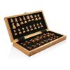 Jeu d'échecs pliable en bois FSC® marron | sans marquage | non disponible | non disponible