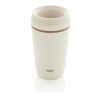 Mug 354 ml avec couvercle 360 en plastique recyclé Topl marron | sans marquage | non disponible | non disponible
