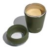 Mug 235 ml avec couvercle 360 en acier recyclé Topl vert | sans marquage | non disponible | non disponible