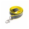 Tour de cou réfléchissant Au choix | sans marquage | 12 mm | Format paysage | Carabinier oval | Attache métallique | Avec clip de sécurité