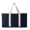 VINGA Sac de plage en toile recyclée AWARE™ Volonne bleu-blanc cassé | sans marquage | non disponible | non disponible | non disponible