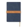 VINGA Carnet de notes en toile recyclée RCS Bosler bleu marin
