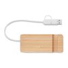 Hub USB 4 ports en bambou bois | sans marquage | non disponible | non disponible | non disponible