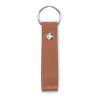 Porte-clés à boucle en PU marron