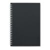 Cahier A5 en carton recyclé noir | sans marquage | non disponible | non disponible | non disponible