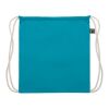 Sac à cordon Fairtrade 180gr turquoise | sans marquage | non disponible | non disponible | non disponible