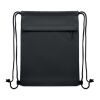 Sac à cordon en 600D RPET noir | sans marquage | non disponible | non disponible | non disponible