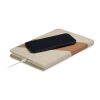 Carnet A5 avec chargeur 15W beige | sans marquage | non disponible | non disponible | non disponible