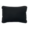 Coussin en tissu suédé noir