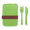 Boîte à lunch avec couverts lime | sans marquage | non disponible | non disponible | non disponible