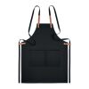 Tablier coton orga. 340 gr/m². noir | sans marquage | non disponible | non disponible | non disponible