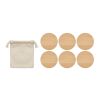 Lot de 6 sous-verres en bambou bois | sans marquage | non disponible | non disponible | non disponible