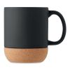 Matt ceramic cork mug 300 ml noir | sans marquage | non disponible | non disponible