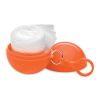 Poncho dans un emballage rond orange | sans marquage | non disponible | non disponible