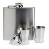 Flacon de poche avec gobelets argent mate | sans marquage | non disponible | non disponible | non disponible