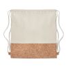 Sac à cordon avec liège. beige | sans marquage | non disponible | non disponible | non disponible