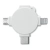 Câble avec adaptateur 3 en 1 blanc | sans marquage | non disponible | non disponible | non disponible