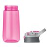Bouteille de sport avec paille et poignée - 450 ml rose transparent | sans marquage | non disponible | non disponible | non disponible