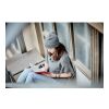 Bonnet en RPET avec revers blanc/gris | sans marquage | non disponible | non disponible | non disponible