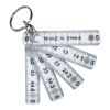 Mini règle pliable porte-clés blanc | sans marquage | non disponible | non disponible