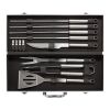 Set de 12 pcs pour barbecue en coffret aluminium argent-noir | sans marquage | non disponible | non disponible | non disponible