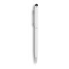 Stylo-stylet fin en métal blanc | sans marquage | non disponible | non disponible | non disponible