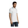 PASADENA MEN POLO 200 Blanc/Aqua | L | sans marquage | non disponible | non disponible | non disponible