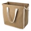 Sac shopping en papier laminé Emery marron | sans marquage | non disponible | non disponible