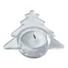 Bougie Sapin avec support en verre argent | sans marquage | non disponible | non disponible