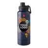 Gourde isotherme de 1 000 ml en acier inoxydable Nathaniel blanc | sans marquage | non disponible | non disponible