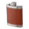 Flasque en acier inoxydable et PU de 100 ml Cedric marron | sans marquage | non disponible | non disponible