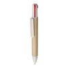 Stylo à bille en carton recyclé Debra rouge | sans marquage | non disponible | non disponible