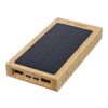 Power Bank solar de bambú Elz marron | sans marquage | non disponible | non disponible