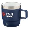 Mug double paroi de 180 ml en acier inoxydable recyclé Lilia bleu | sans marquage | non disponible | non disponible