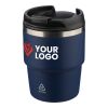 Mug double paroi de 175 ml en acier inoxydable recyclé Oli blanc | sans marquage | non disponible | non disponible
