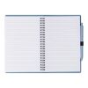 Carnet à spirale en fibre de paille avec couverture en PP Massimo bleu | sans marquage | non disponible | non disponible