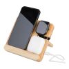 Chargeur sans fil Tribu | Bambou recyclé | 3-en-1 marron