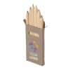 Set de 6 crayons de couleur. gris