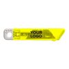 Cutter publicitaire en plastique translucide bleu