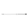 Stylo bille en métal avec stylet écran tactile blanc