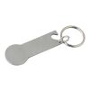Porte-clés multifonctions en acier inox argent