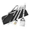 Set barbecue dans une pochette zippée en nylon noir