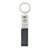 Porte-clés en métal et PU. noir