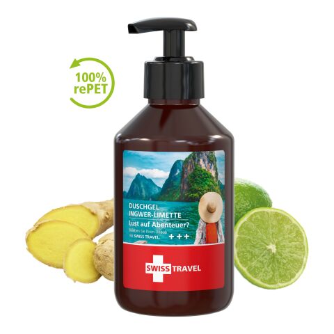Distributeur 250 ml - Gel Douche Gingembre-Citron Vert - Body Label Brun | sans marquage