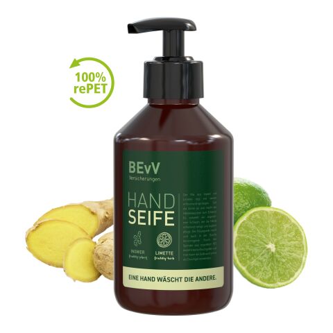 Distributeur 250 ml - Savon Liquide Gingembre-Citron Vert - Body Label Brun | sans marquage